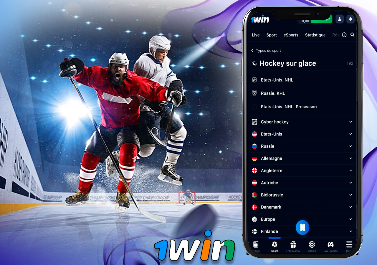 Parier sur des événements sportifs en hockey