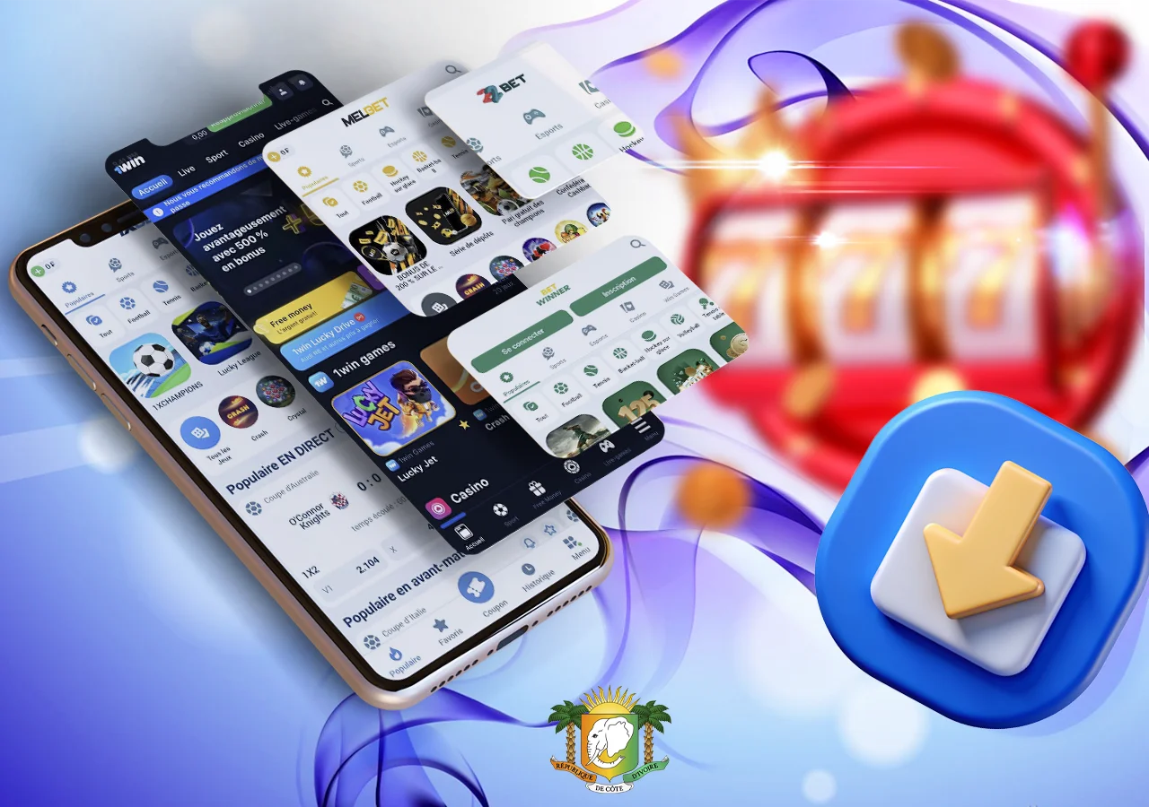 Application mobile de divers bookmakers pour les jeux de casino