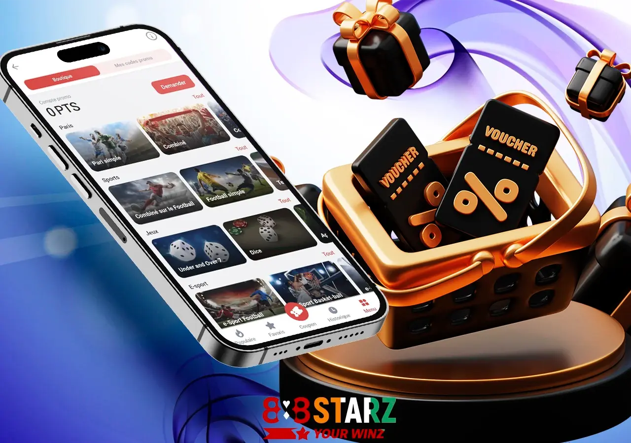 Un casino avec une grande sélection de codes promo sur l'écran de votre téléphone portable