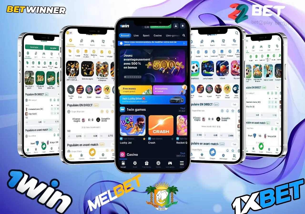 Applications de bookmakers pratiques pour les résidents de Côte d'Ivoire