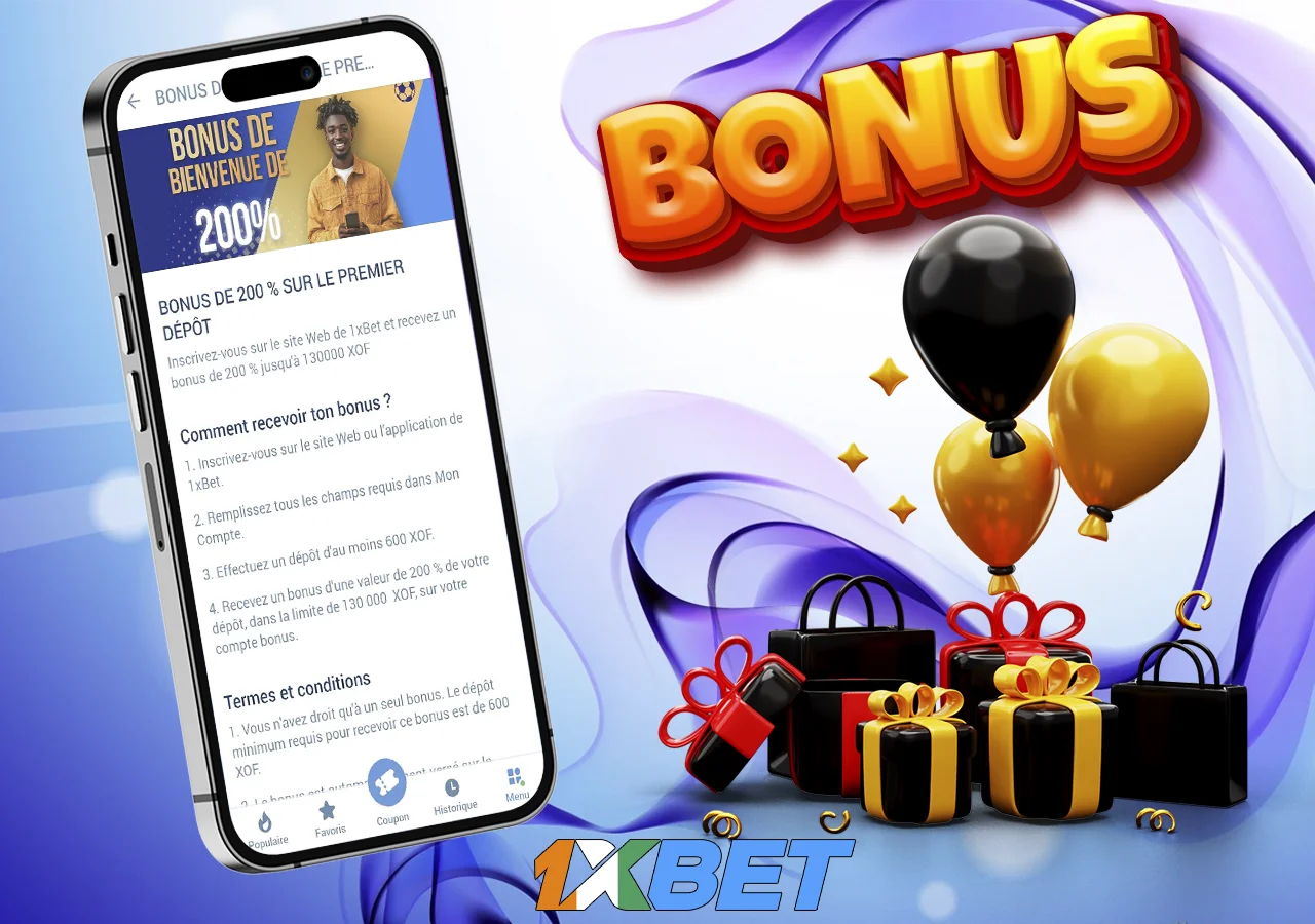 Bonus de premier dépôt 1xBet pour les débutants