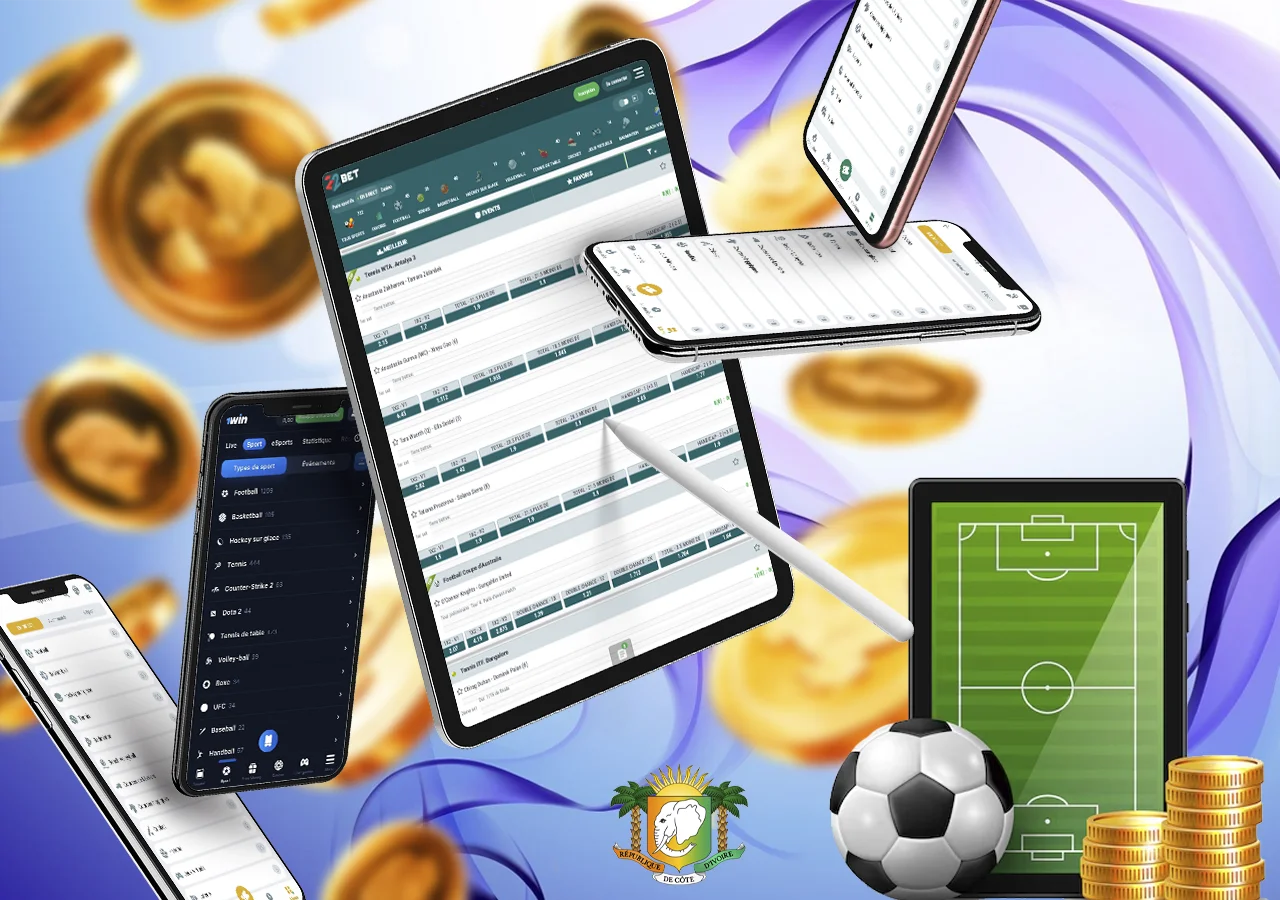 Différents bookmakers sur appareils mobiles pour parier